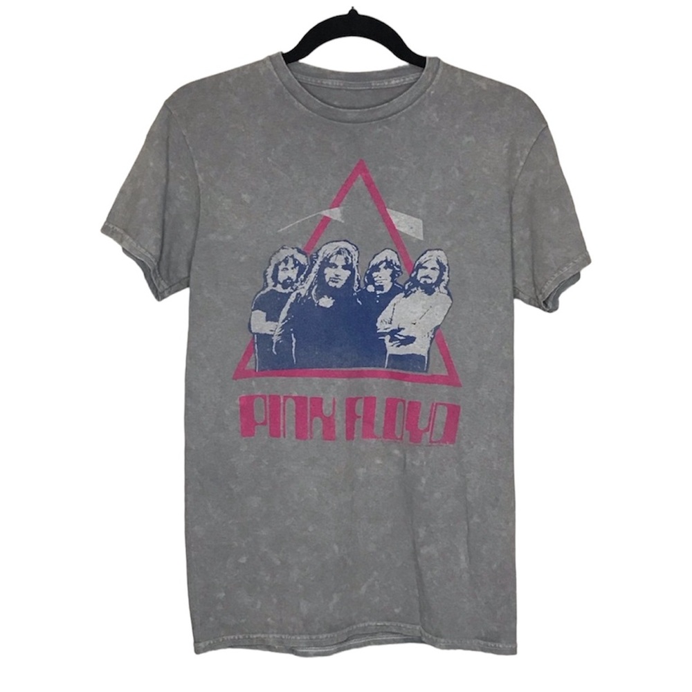 JUNK FOOD CLOTHING Pink Floyd gray and pink graphic band tee size XS